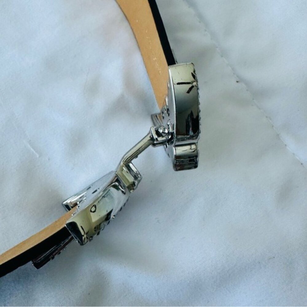 Kate Spade Kissing Bird Belt Dark blue Rhinestones In the Hoop XS/S - Picture 7 of 15